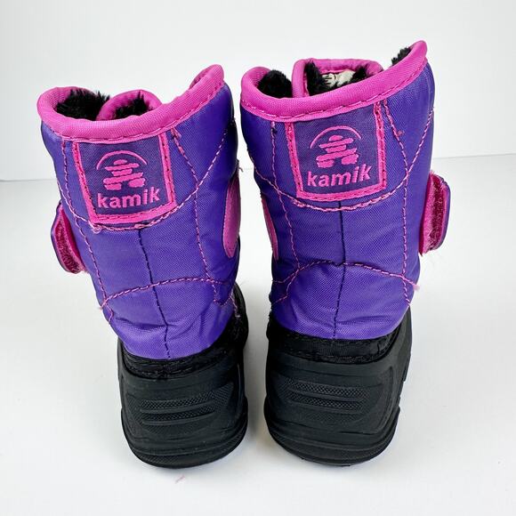 Kamik Snowybug Faux Fur Lined Waterproof Snow Boot Purple Baby US 5 EU 22 - Picture 4 of 10